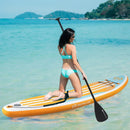 Inflatable Stand up Paddle Board with Adjustable Paddle and 3 Fins for Adults and Youths by LJGDeals
