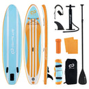 Inflatable Stand up Paddle Board with Adjustable Paddle and 3 Fins for Adults and Youths by LJGDeals