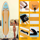 Inflatable Stand up Paddle Board with Adjustable Paddle and 3 Fins for Adults and Youths by LJGDeals