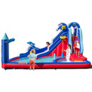 6-In-1 Inflatable Water Park with Climbing Wall Splash Pool (Without Blower) by LJGDeals