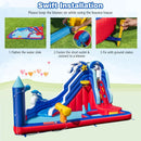 6-In-1 Inflatable Water Park with Climbing Wall Splash Pool (Without Blower) by LJGDeals