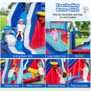 6-In-1 Inflatable Water Park with 735W Blower by LJGDeals