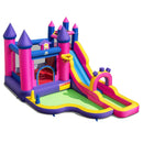 Inflatable Water Slide Princess Themed Bounce Castle with Climbing Wall 680W Blower Included by LJGDeals