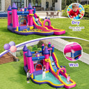 Inflatable Water Slide Princess Themed Bounce Castle with Climbing Wall 680W Blower Included by LJGDeals