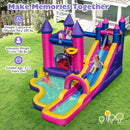 Inflatable Water Slide Princess Themed Bounce Castle with Climbing Wall 680W Blower Included by LJGDeals
