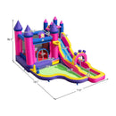 Inflatable Water Slide Princess Themed Bounce Castle with Climbing Wall 680W Blower Included by LJGDeals