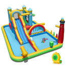 Inflatable Water Slide Giant Water Park with Long Slide 750W Blower by LJGDeals