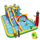 Inflatable Water Slide Giant Water Park with Long Slide 750W Blower by LJGDeals