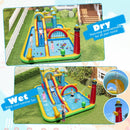 Inflatable Water Slide Giant Water Park with Long Slide 750W Blower by LJGDeals