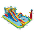 Inflatable Water Slide Giant Water Park with Long Slide 750W Blower by LJGDeals