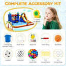 Inflatable Water Slide Park Bouncy Castle with Climbing Wall with Blower by LJGDeals
