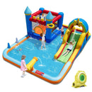 Inflatable Water Slide Park Bouncy Castle with Climbing Wall with 735W Blower by LJGDeals
