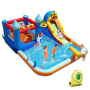 Inflatable Water Slide Park Bouncy Castle with Climbing Wall with 735W Blower by LJGDeals