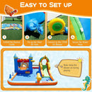 Inflatable Water Slide Park Bouncy Castle with Climbing Wall with 735W Blower by LJGDeals