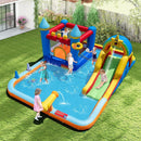 Inflatable Water Slide Park Bouncy Castle with Climbing Wall with 735W Blower by LJGDeals