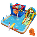 Inflatable Water Slide Park Bouncy Castle with Climbing Wall with 750W Blower by LJGDeals