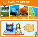 Inflatable Water Slide Park Bouncy Castle with Climbing Wall with 750W Blower by LJGDeals