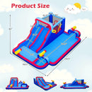 Inflatable Water Slide Park Giant Bounce House with Double Slides with 750W blower by LJGDeals