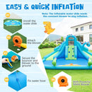 Inflatable Water Slide with Dual Slides and Large Splash Pool and Carry Bag (with 584W Blower) by LJGDeals