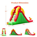 Inflatable Water Slide Bounce House with Climbing Wall and Jumper with 550W Blower by LJGDeals
