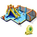 Giant Soccer-Themed Inflatable Water Slide with 735W Blower by LJGDeals