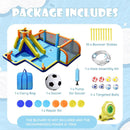 Giant Soccer-Themed Inflatable Water Slide with 735W Blower by LJGDeals