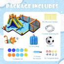 Giant Soccer Themed Inflatable Water Slide Bouncer with Splash Pool without Blower