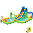 Inflatable Water Slide Giant Water Park 9-In-1 for Kids Backyard Fun with 735W Blower by LJGDeals