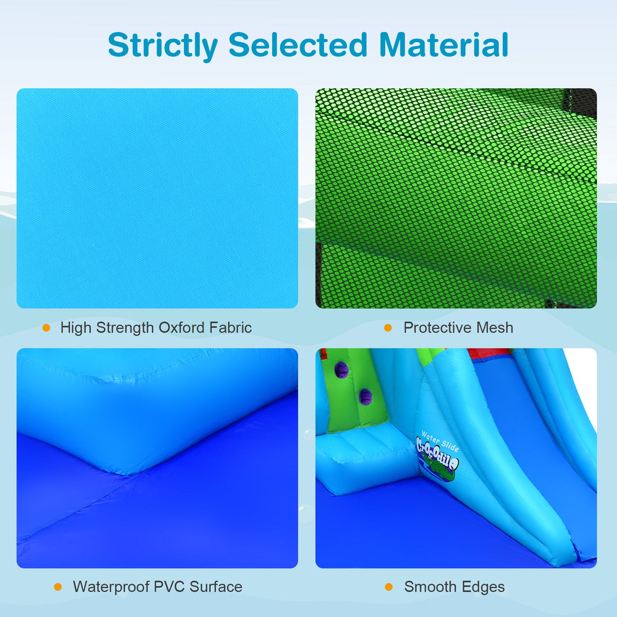 7-in-1 Inflatable Bounce House with Splashing Pool without Blower, photo 8 of 8