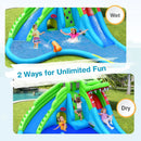 Inflatable Crocodile Style Water Slide Upgraded Kids Bounce Castle with 780W Blower by LJGDeals