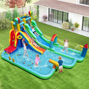 Inflatable Water Slide Park Giant Bounce House with Double Long Slides by LJGDeals