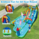 Inflatable Water Slide Park Giant Bounce House with Double Long Slides by LJGDeals