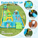 Inflatable Water Slide Tropical Theme Dual Slide Aqua Park with 680W Blower by LJGDeals
