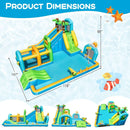 Inflatable Water Slide Tropical Theme Dual Slide Aqua Park with 750W Blower by LJGDeals