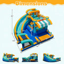 Inflatable Water Slide Bounce House Kids Jump Castle with 750W Blower
