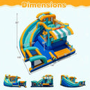 Inflatable Water Slide Bounce House Kids Jump Castle with 750W Blower by LJGDeals