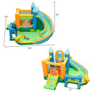Inflatable Water Slide with Dual Slides and Splash Pool Bounce House with 680W Blower by LJGDeals