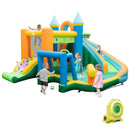 Inflatable Water Slide with Dual Slides and Splash Pool Bounce House with 735W Blower by LJGDeals