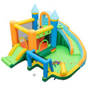 Inflatable Water Slide Blowup Bounce House with Dual Slides and Splash Pool (Without Blower) by LJGDeals