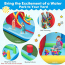 Inflatable Water Slide Water Park with Long Slide and Splash Pools and Ball Pit with 680W Blower by LJGDeals