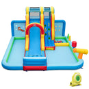 Inflatable Water Slide Water Park with Long Slide and Splash Pools and Ball Pit with 735W Blower by LJGDeals