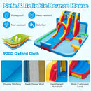 Inflatable Water Slide Water Park with Long Slide and Splash Pools and Ball Pit with 735W Blower by LJGDeals