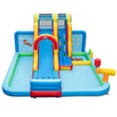 Inflatable Water Slide Water Park with Long Slide and Splash Pools and Ball Pit without Blower by LJGDeals