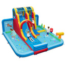 Inflatable Water Slide Water Park with Long Slide and Splash Pools and Ball Pit without Blower by LJGDeals