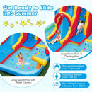 Inflatable Water Slide Water Park with Long Slide and Splash Pools and Ball Pit without Blower by LJGDeals