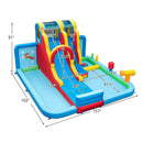 Inflatable Water Slide Water Park with Long Slide and Splash Pools and Ball Pit without Blower by LJGDeals
