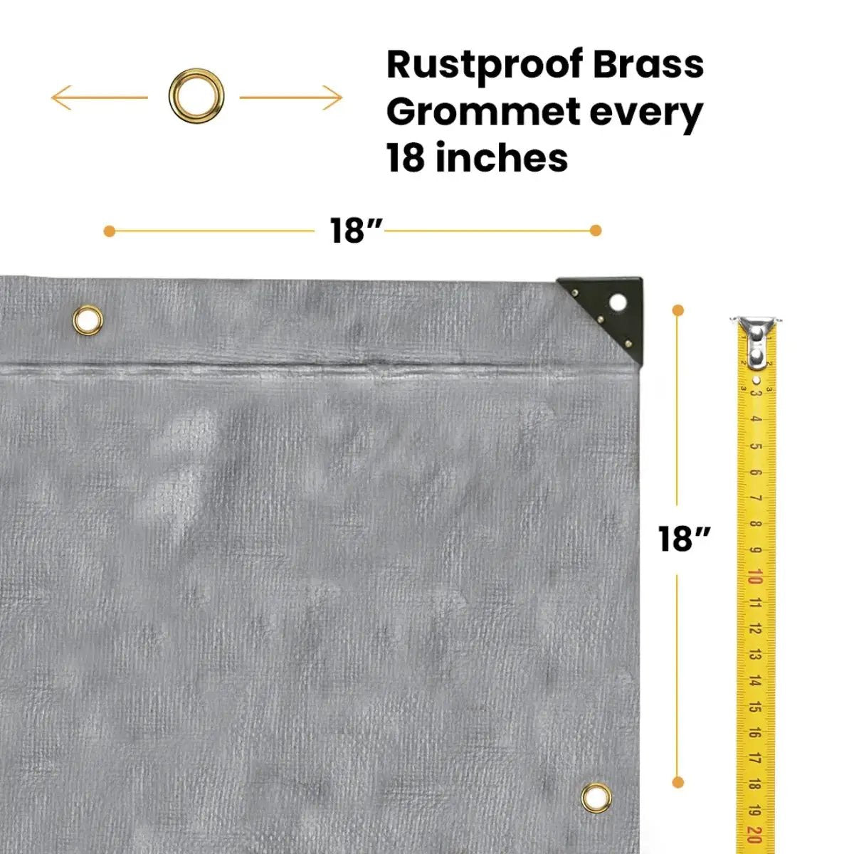 15' x 15' Super Heavy Duty Poly Tarp, photo 15 of 16