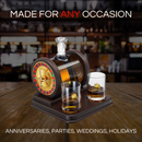 Casino Roulette Whiskey Decanter for Men, Husband, Him | 67.6 OZ