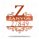 Initial Address Swirl Monogram