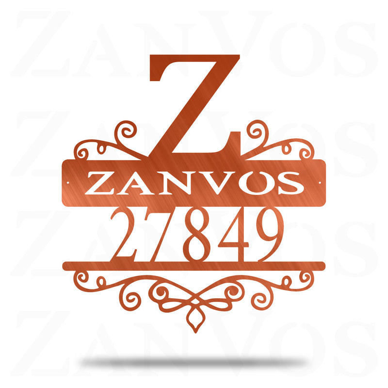 Initial Address Swirl Monogram